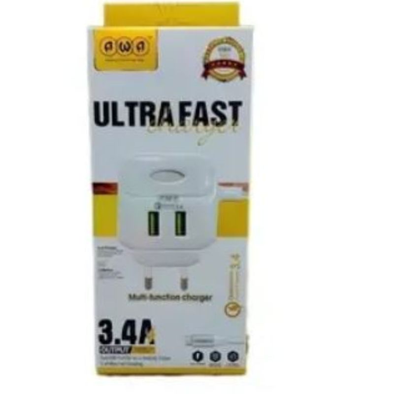 AWA Ultra Fast 2.4AMP 3-USB Charger