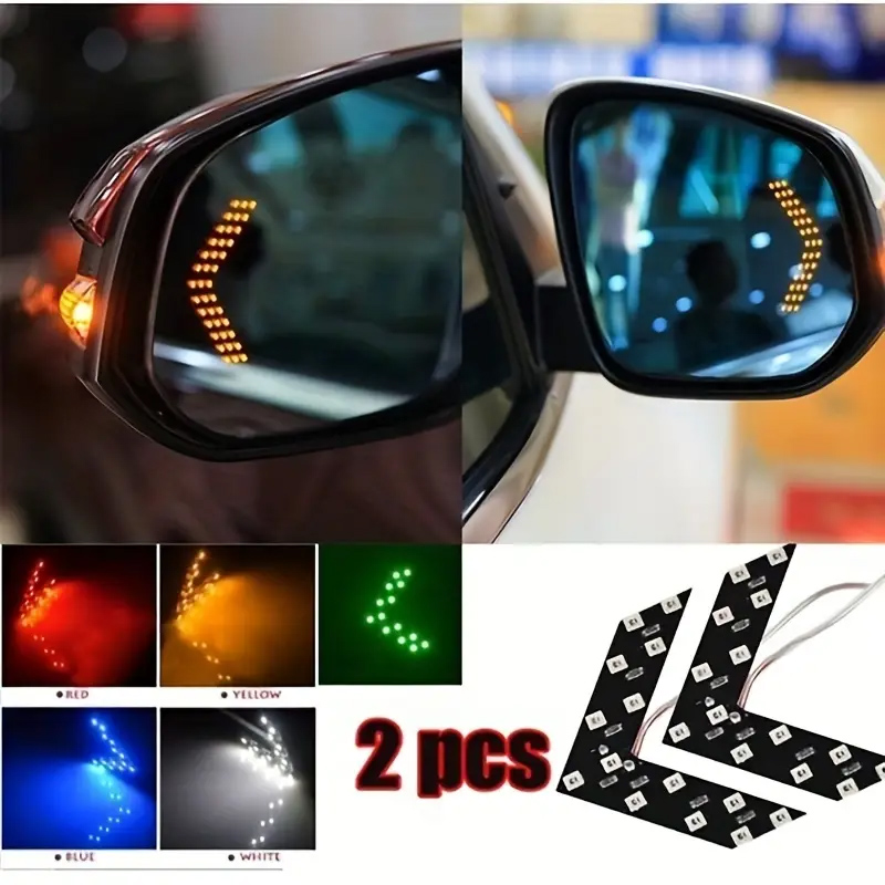 14 SMD LED Arrow Panel For Car Rear View Mirror Indicator Pack Of 2