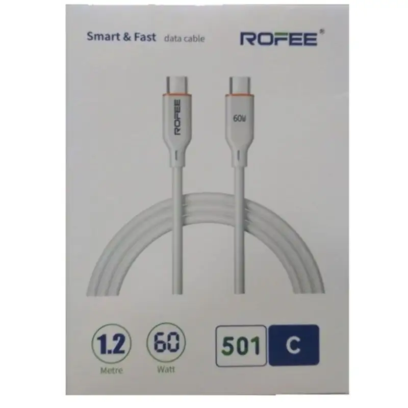 Rofee 501-C 60W Smart And Fast Charging Data Cable 1.2m C2C Cable