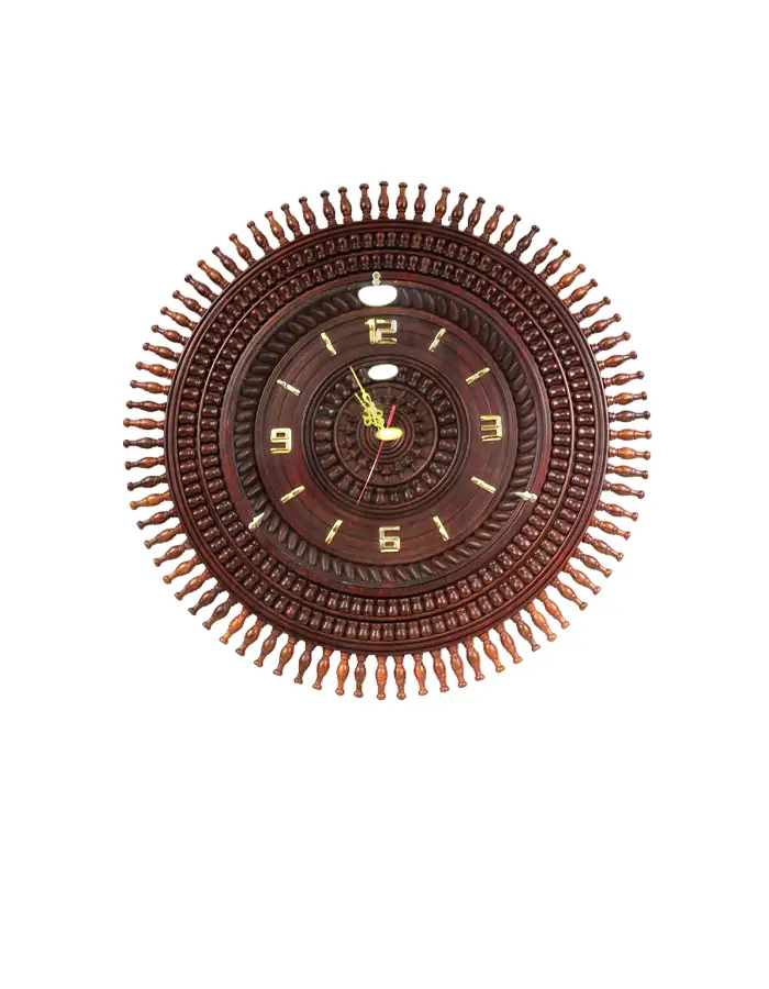 Handmade wooden wall clock 24 inches