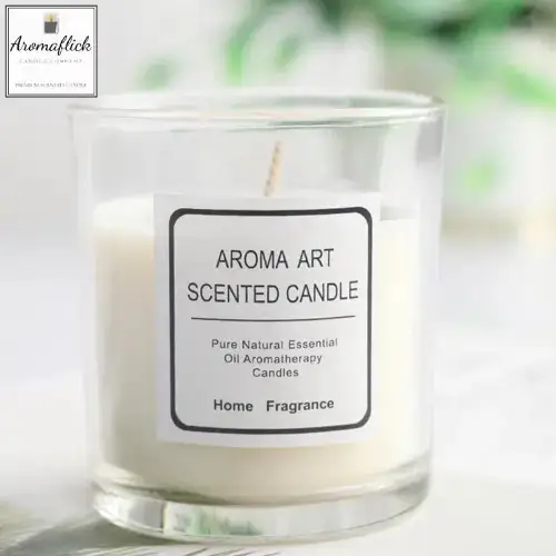 AROMAFLICK Scented Candle with Glass