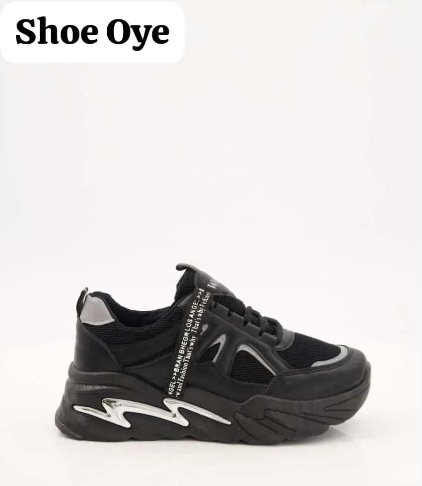Shoe Oye Black Gray Cream Joggers Shoes High Sole Daily Comfortable Lightweight Casual & Party Wear