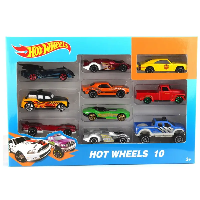 Hot Wheels Assorted Metal Cars Set 10 Pcs