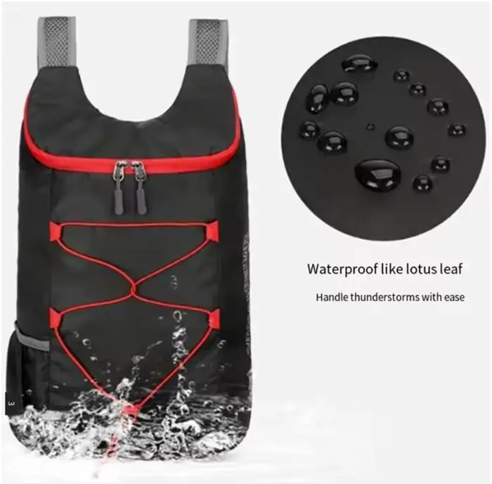Multifunctional Outdoor Folding Backpack High Density Lightweight Waterproof Nylon Fabric Sports Bag for Camping Hiking Travel