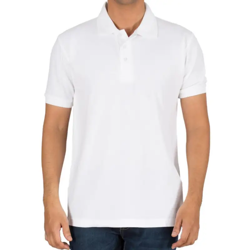 Vaya Clothing Basic Plain White Basic Polo T-Shirt