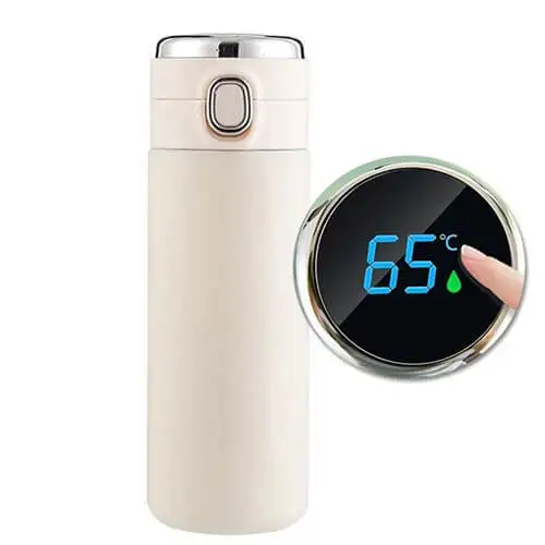 WHITE Steel Bottle - Premium Quality - Trendy design by Print Eazy