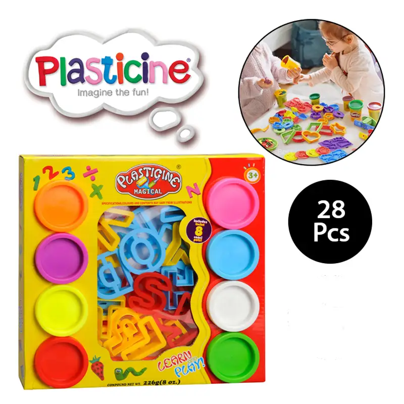 Plasticine Magical Alphabets Intelligent Play Dough (28 Pcs)