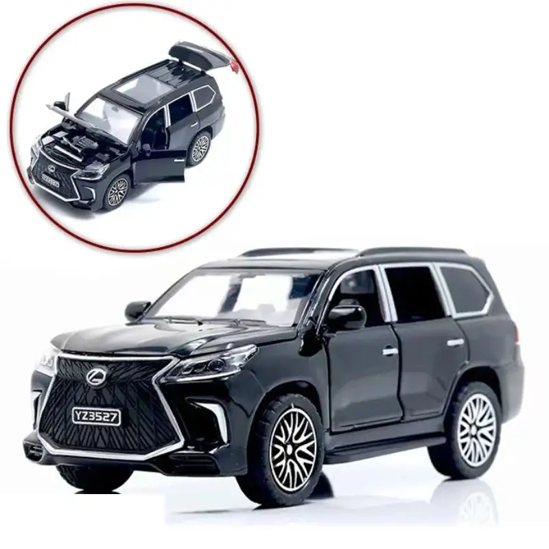 Lexus Land Cruiser Prado - Alloy Children's Sports Model Car Die-Cast Metal Toy Car - Front Doors & Boot & Hood Open - Size Approx. 5 inch