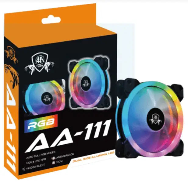 DUAL SIDE ILLUMINA LED FAN AA-111 Cooling fan for cassing