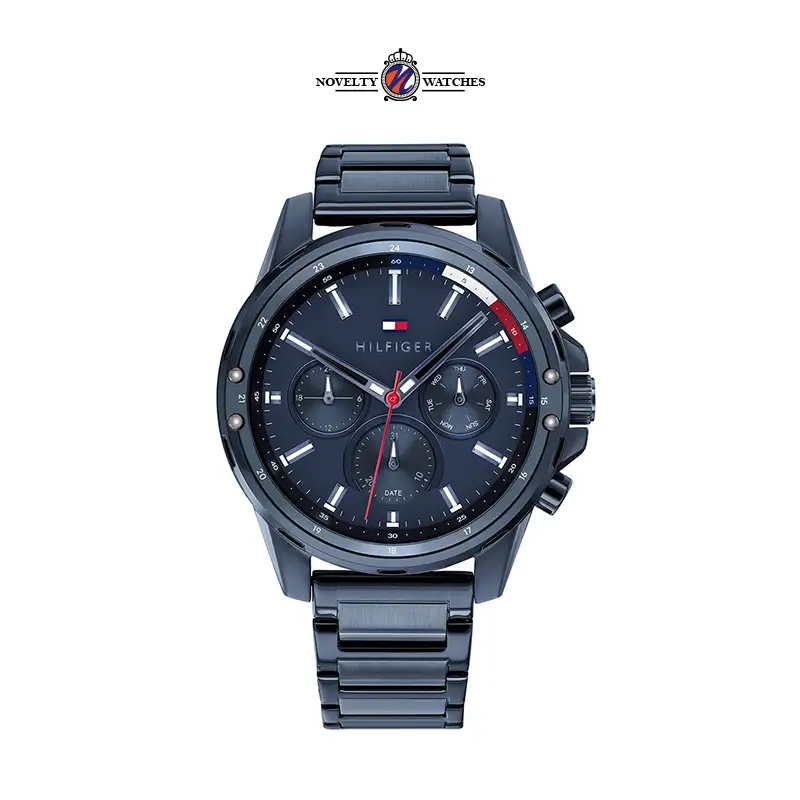 Tommy Hilfiger Men’s Quartz Stainless Steel Blue Dial 45mm Watch 1791789