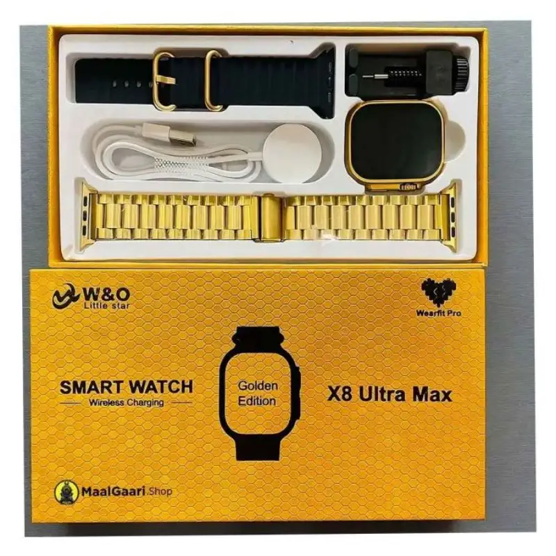 W&O X8 Plus Ultra Smart Watch Gold