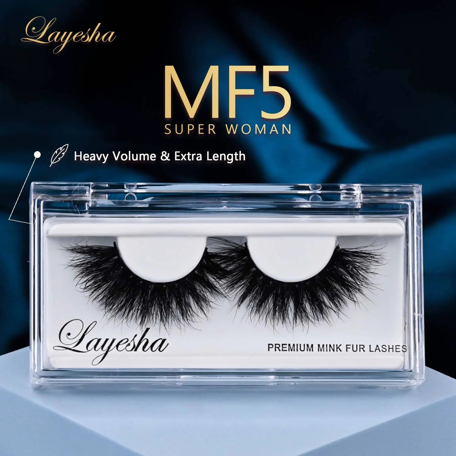 Layesha Lashes MF 5 Super Woman (3D Mink  Fur Lashes)