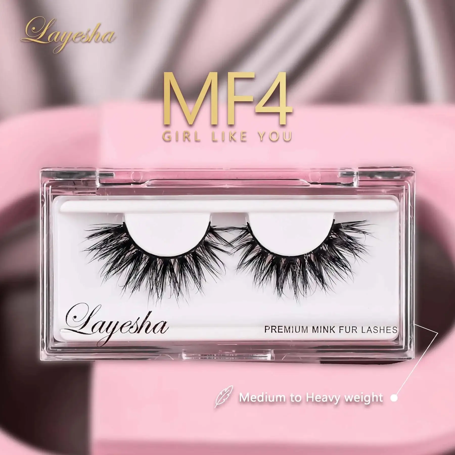 Layesha Lashes MF4 Girl  Like  You  (3D Mink Fur Lashes)