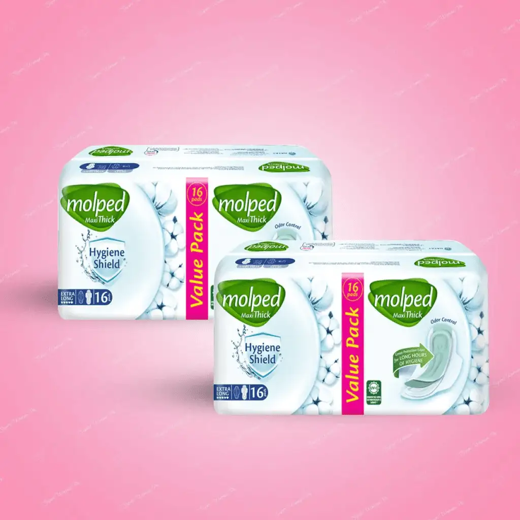 Molped maxi thick hygiene shield (long XL value pack) (Pack of 2)