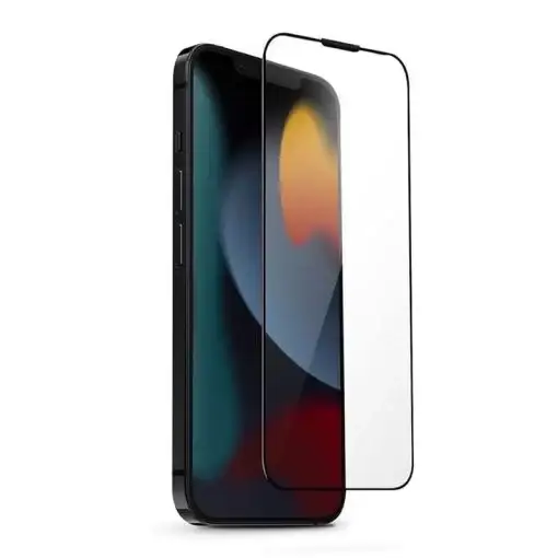 Uniq Optix Vivid Pro Full Cover Tempered Glass for iPhone 14 Plus with tray – Clear/Black