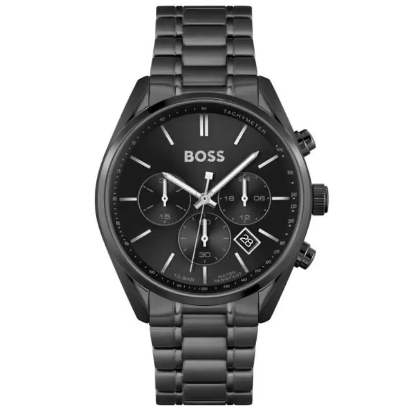 Hugo Boss Men’s Chronograph Quartz Stainless Steel Black Dial 44mm Watch 1513960