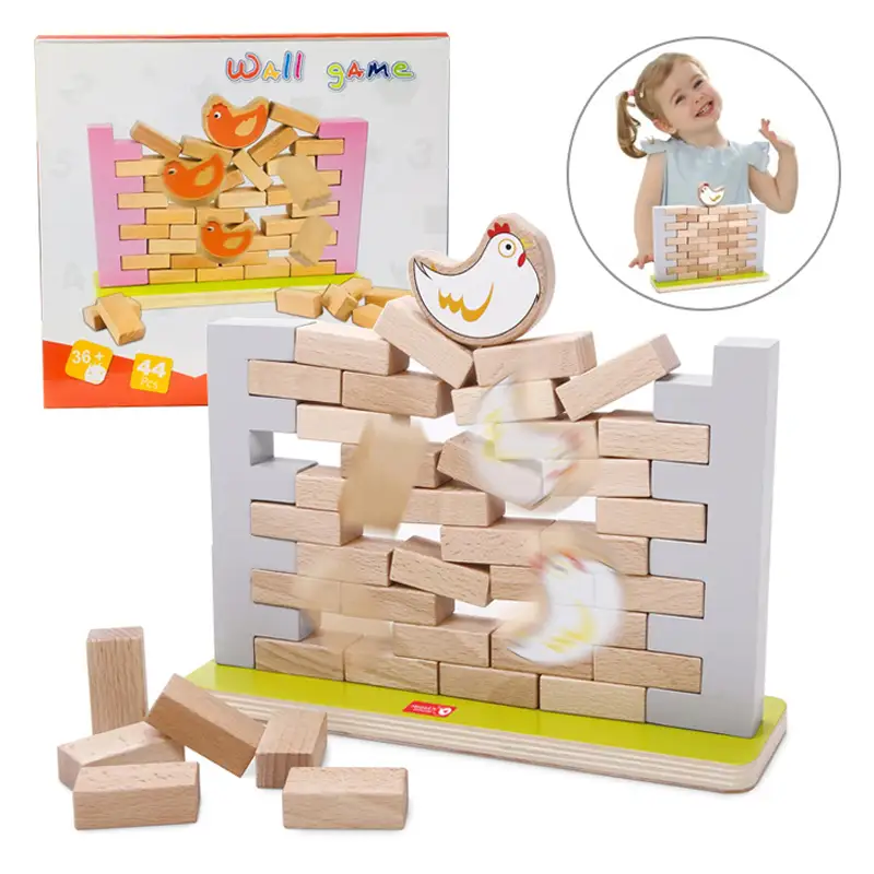 Humpty Dumpty Wooden Wall Strategic & Fun game 44 Pcs