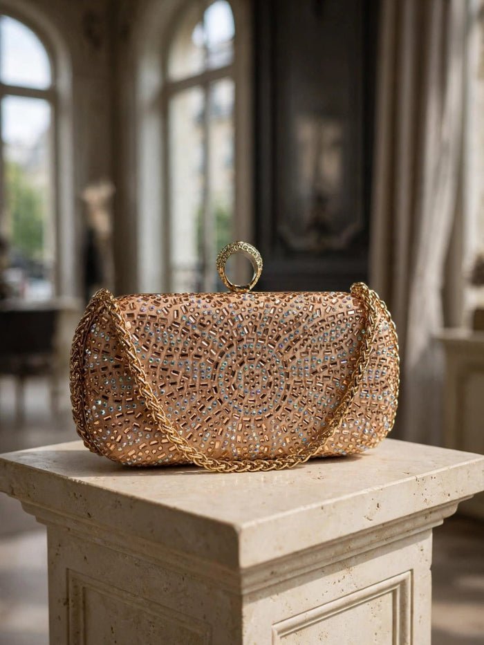 Milli Legacy Luxury Crystal Embellished Evening Clutch Bag