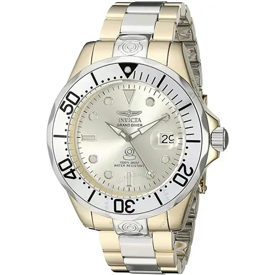 Invicta Pro Diver Automatic Gold Dial Grand Diver Men's Watch