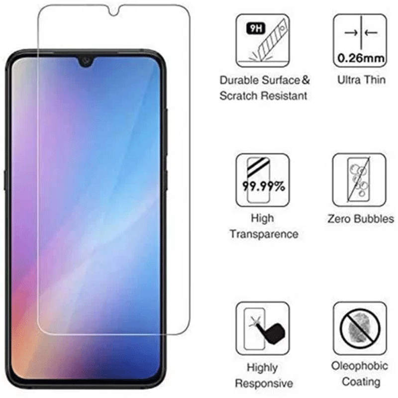 Mofi Huawei Enjoy 20 SE 2.5D 9H Full Screen Protector Tempered Glass Anti BlueRay–Black