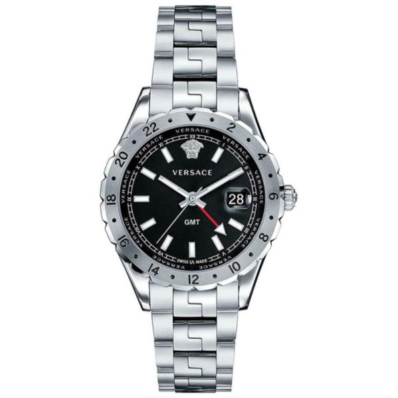 Versace Men’s Quartz Swiss Made Silver Stainless Steel Black Dial 42mm Watch V11020015