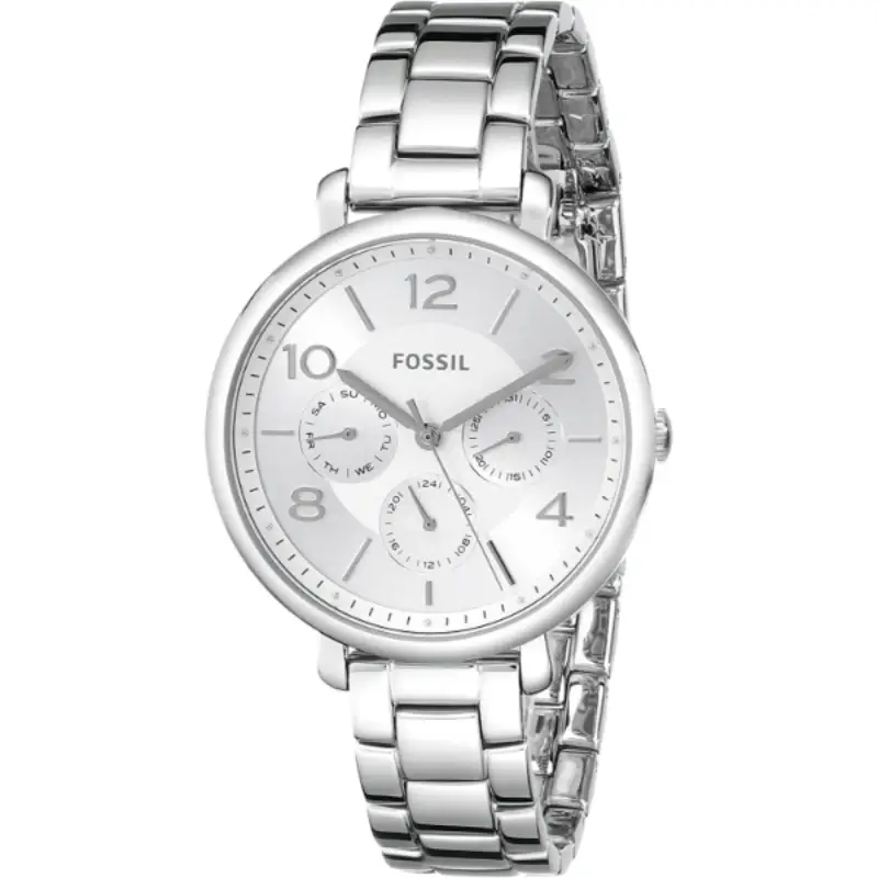 Fossil Jacqueline Silver Stainless Steel Silver Dial Quartz Watch for Ladies – ES3664