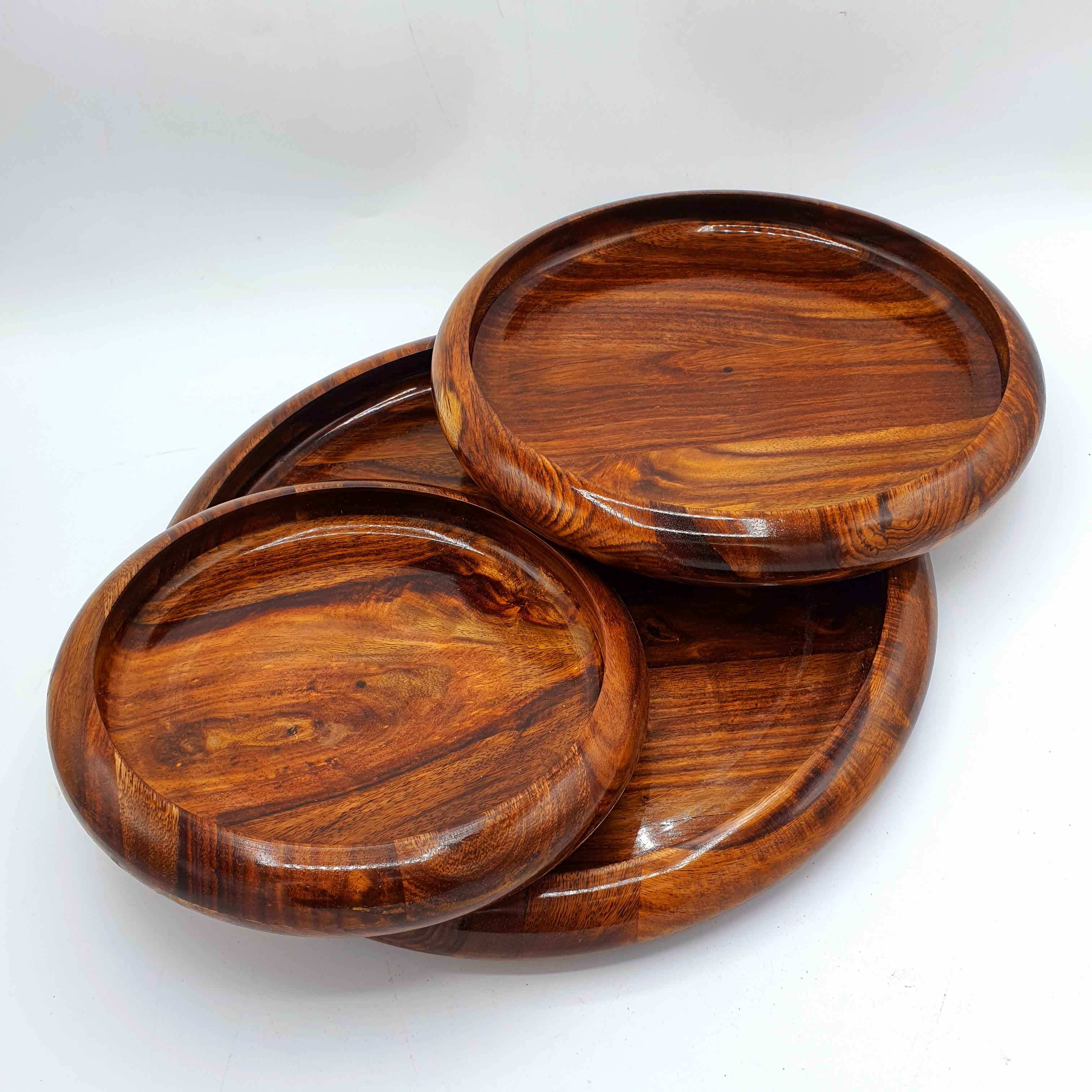 Wooden Handi Craft Export Quality Plates -Round