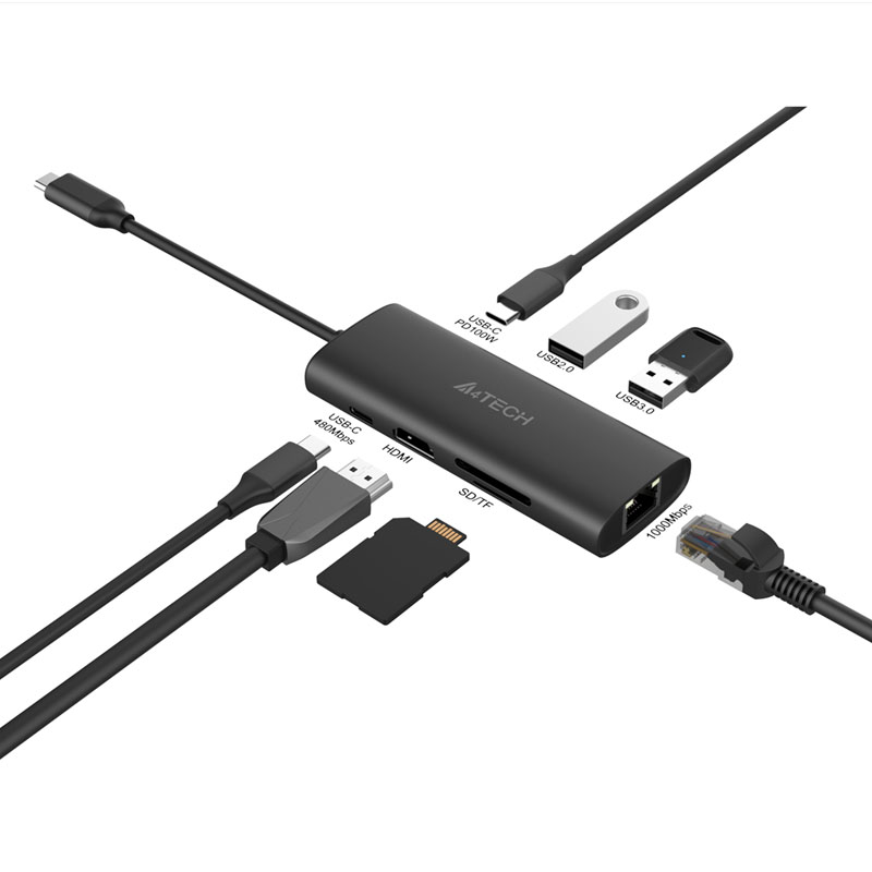 A4tech DST-80C 8-in-1 Docking Station