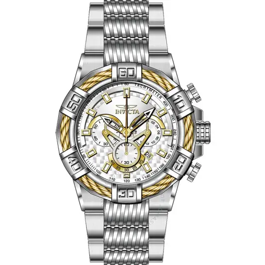 Invicta Bolt Chronograph Quartz White Dial Men's Watch