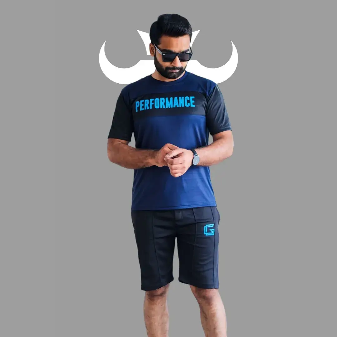 Gambluss billionaire Performance wear Twinset- Navy – Dry Fit