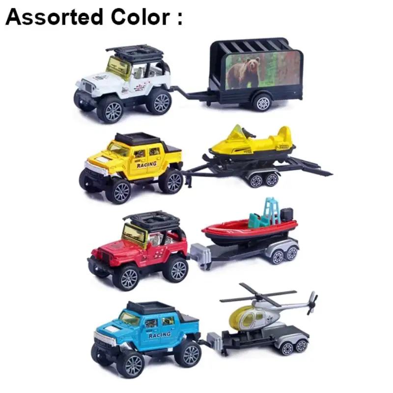 Jeep and Trawler Die Cast Metal Toy for Kids - Assorted Color &amp; Assorted Designs