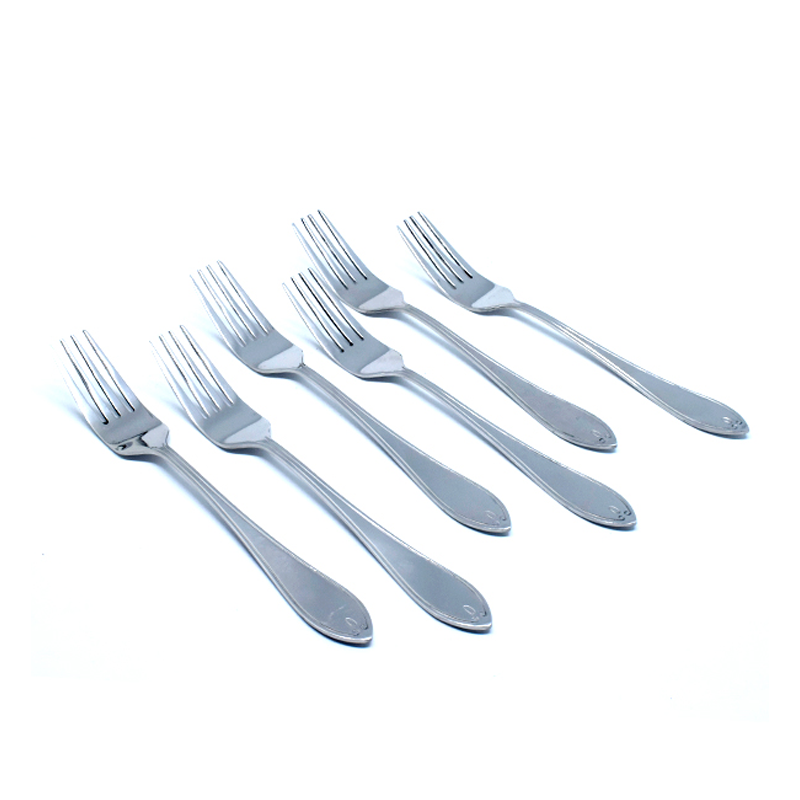 Cambridge DF0461 Dinner Fork/Table Fork,6 Forks Card Set Stainless Steel Design Fish Eye