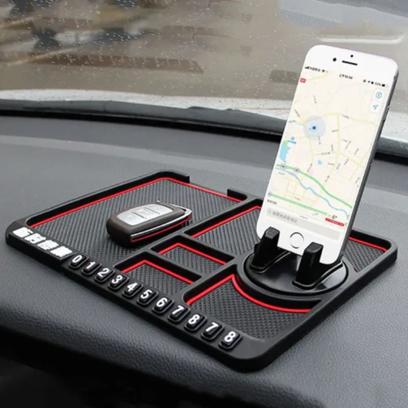 Multipurpose Silicone Car DashBoard Heavy Anti Slip Mat (Random colour)