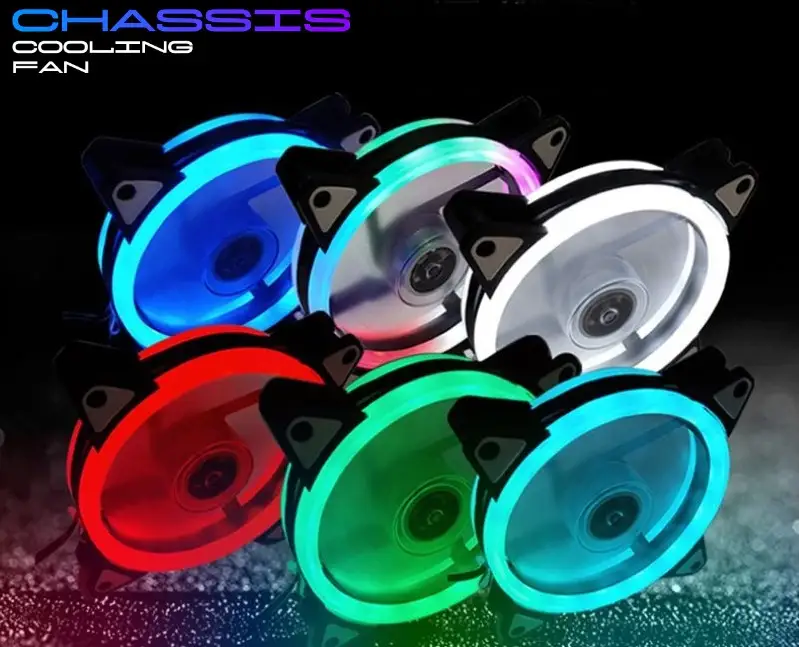 Aurora RGB Computer Case Fan 12cm Luminous Led Cooling