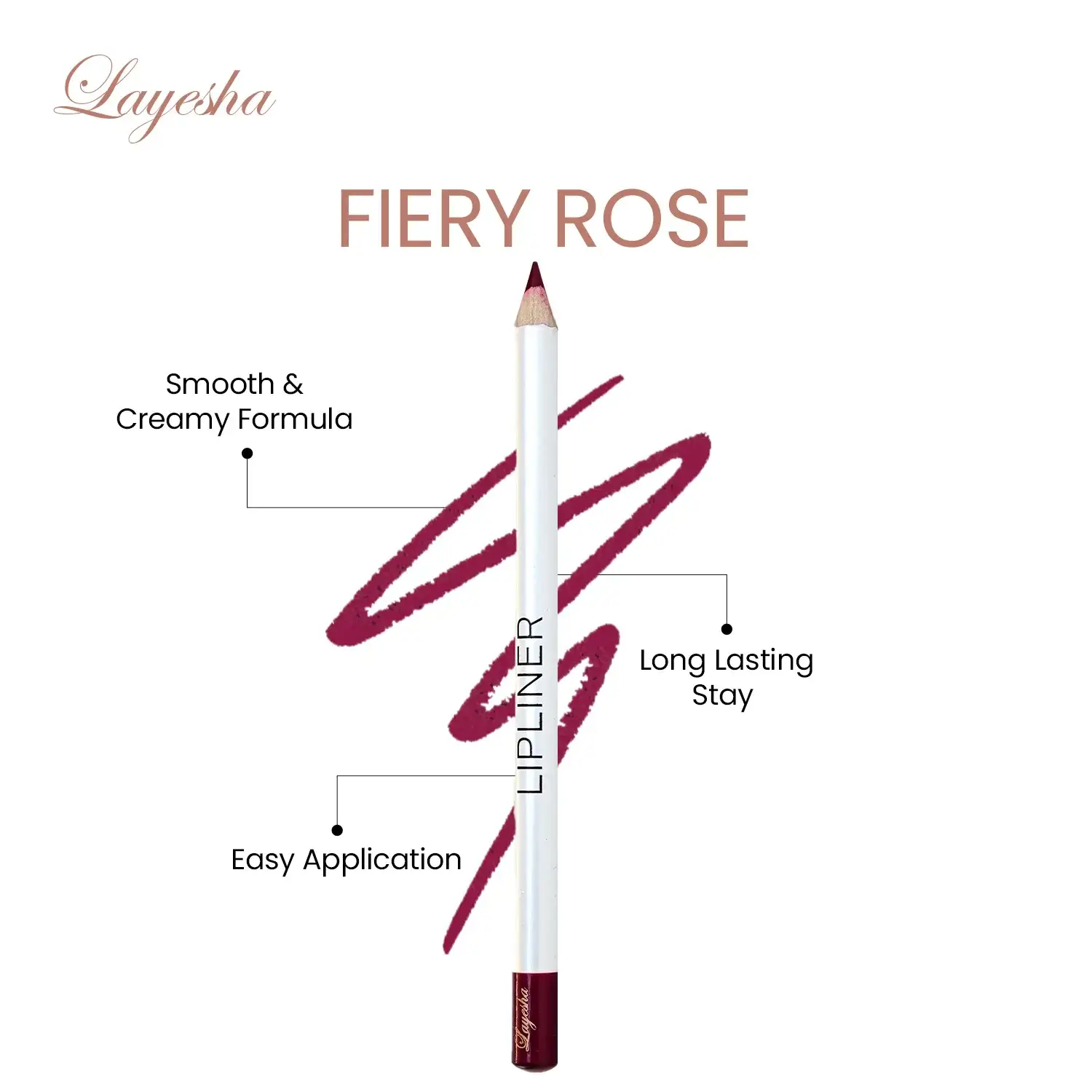 Layesha Fiery  Rose  Lip  Liner