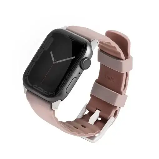 Uniq Linus Airosoft Silicone Apple Watch Strap for Series 1-8 SE/SE2 41/40/38MM – Blush (Pink)