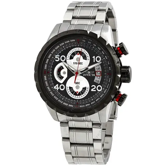 Invicta Aviator Chronograph Grey Dial Stainless Steel Men's Watch