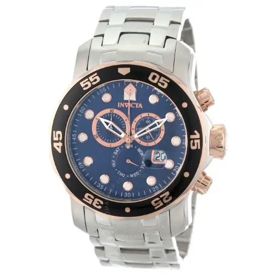 Invicta Pro Diver Chronograph Blue Dial Stainless Steel Men's Watch