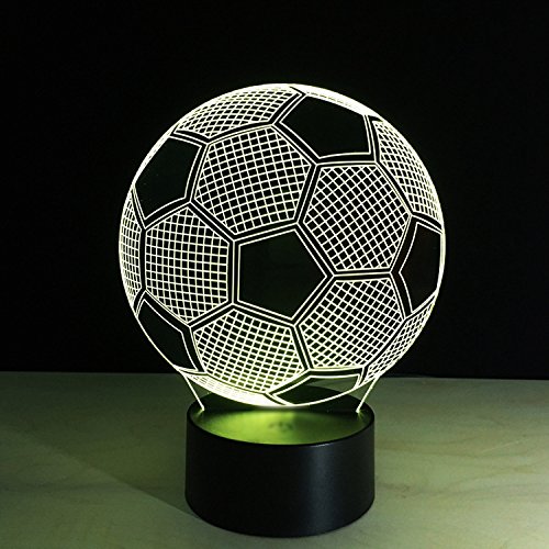 Creative 3D Football Illusion Lamp Bedside Table Lamp