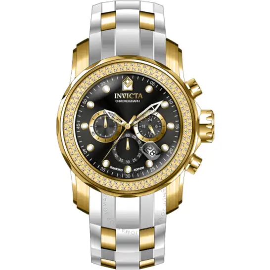 Invicta Pro Diver Chronograph Quartz Black Dial Men's Watch