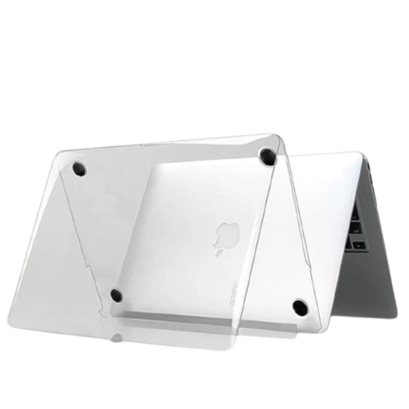 Hard Shell Sleek Protection case for MacBook M1 Pro 13 inch (Front & Back) (Transparent clear)