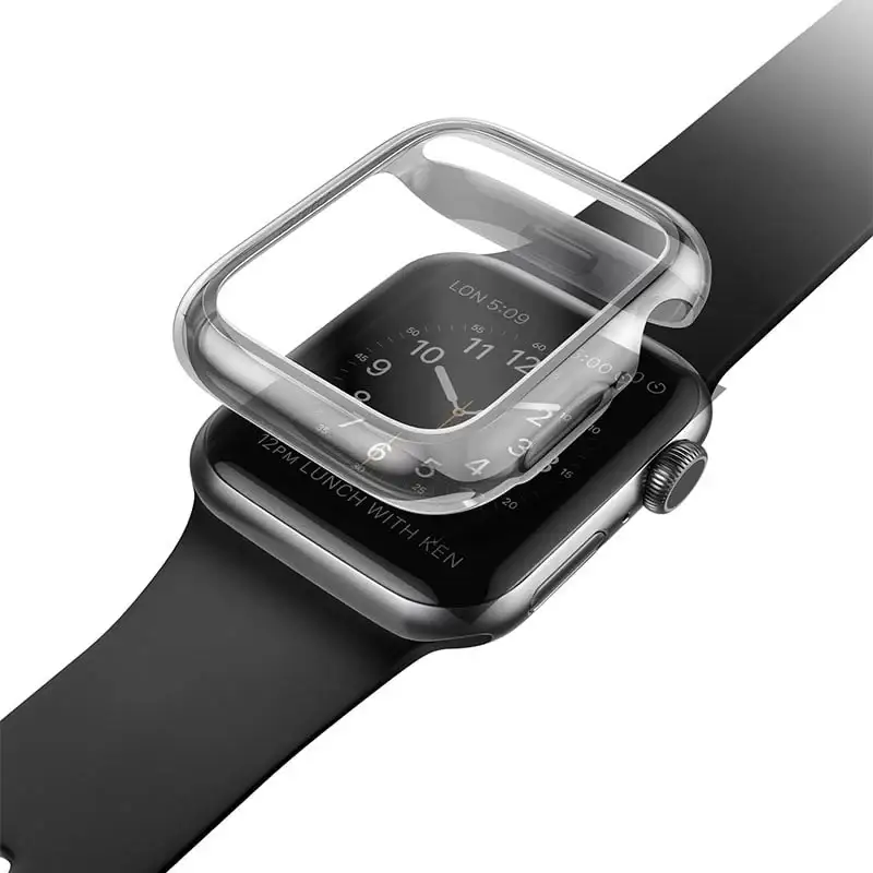 Uniq Garde Hybrid Apple Watch Series 1-6 & SE/SE2 Case with Screen Protection (44MM) – Smoked (Tinted Grey)
