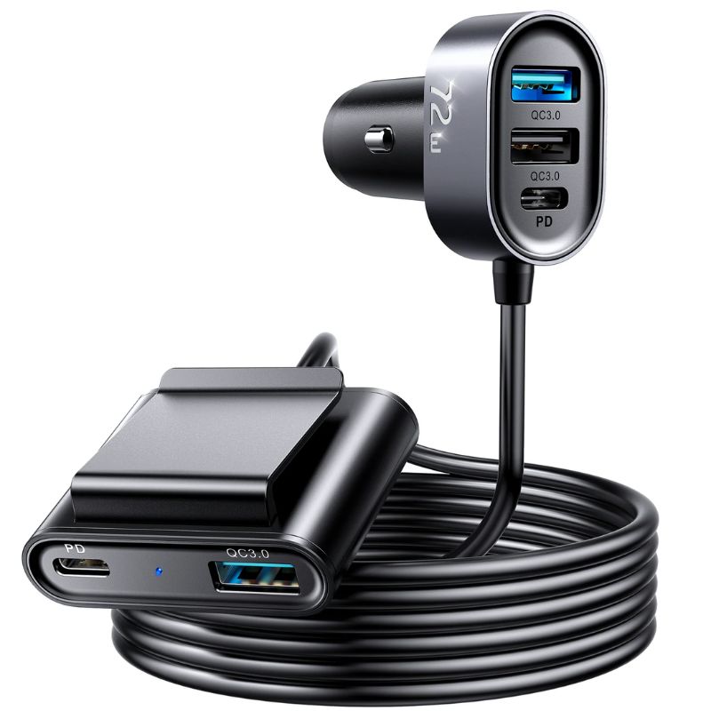 Joyroom JR-CL05 5 Port Car Charger 2PD + 3QC With 6 Month Official Warranty