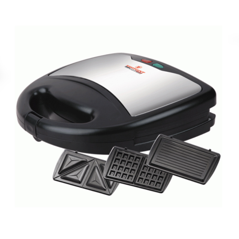 Westpoint WF-6193 3 In 1 Deluxe Sandwich Toaster Waffle Maker and Grill With Official Warranty