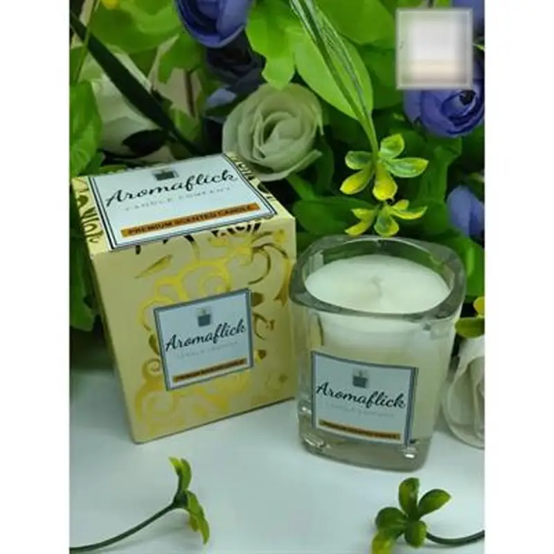 AromaFlick Scented Candle With Glass in Beautiful Box