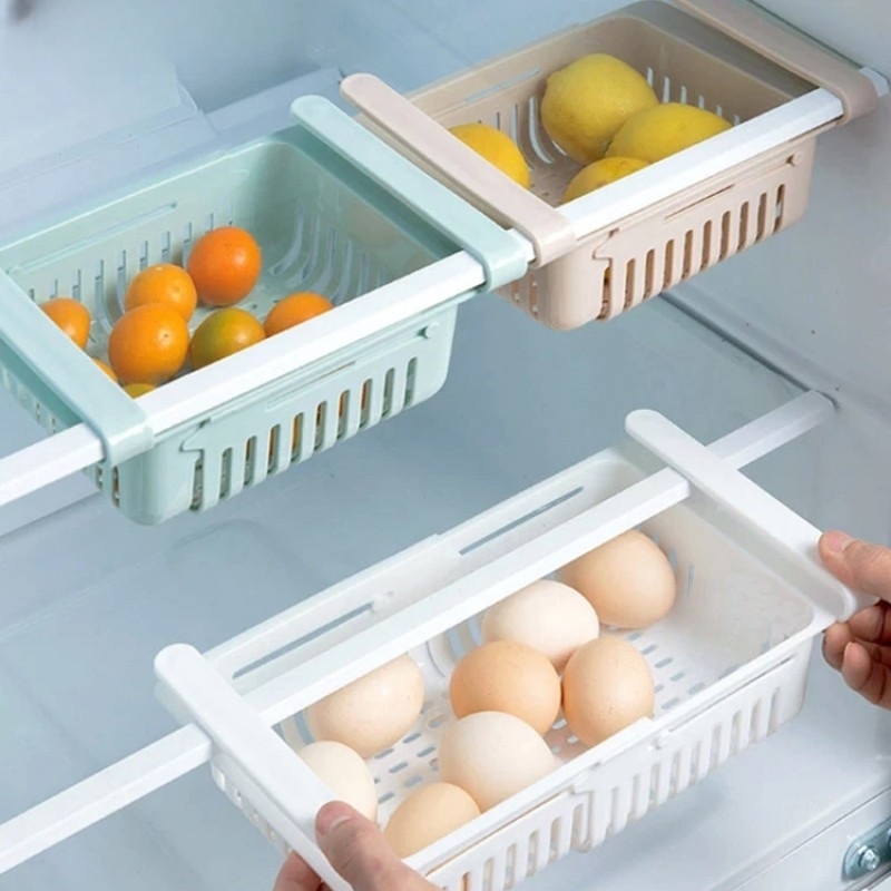 Adjustable Fridge Storage Basket 1pc