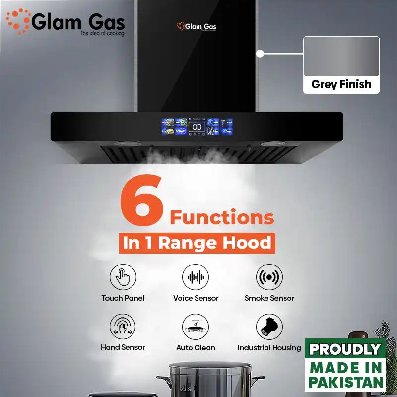 Glam Gas Thunder-12 T-Shaped Range Hood (75, 90cm) With Official Warranty