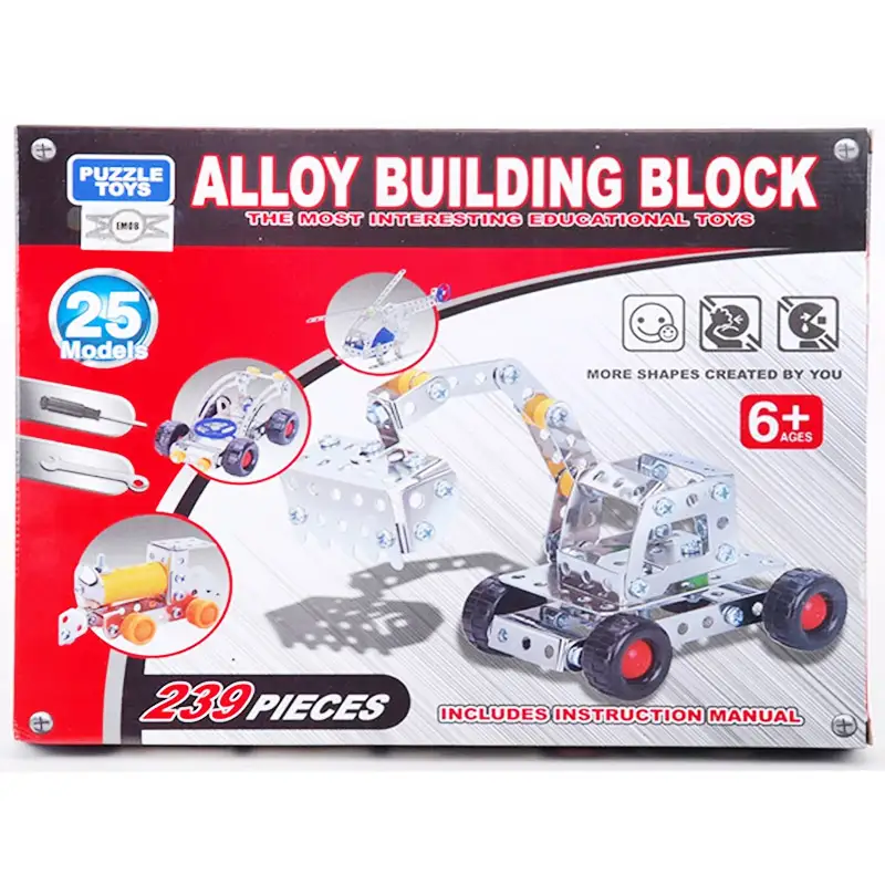 30 Models  Metal Alloy Building Blocks Set For Kids (242 Pcs)