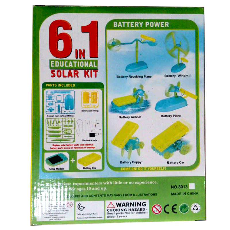 6 In 1 Educational Solar Kit (Yellow)