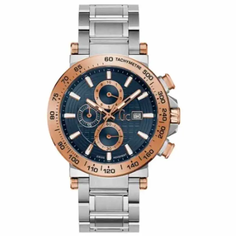 Gc Men's Water Resistant Chronograph Wrist Watch Y37003G7 - 44 mm - Silver